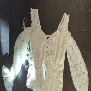 Elegant Lace Off-Shoulder Corset Top